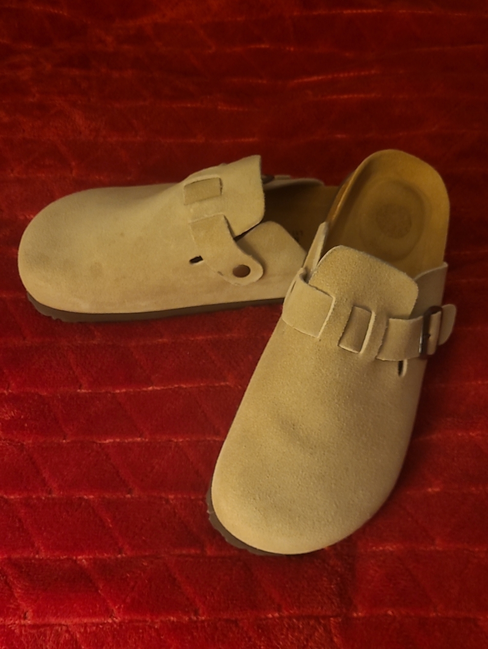 Cushionaire Men's Taupe Suede Slip-On Clog - Size 9